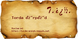 Torda Árpád névjegykártya