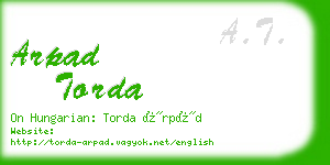 arpad torda business card